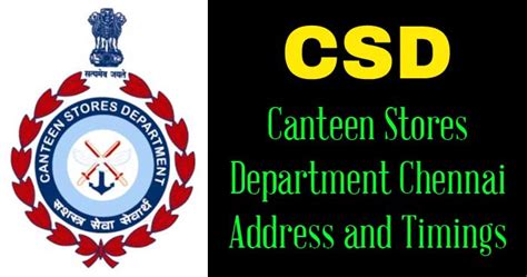 canteen stores department address